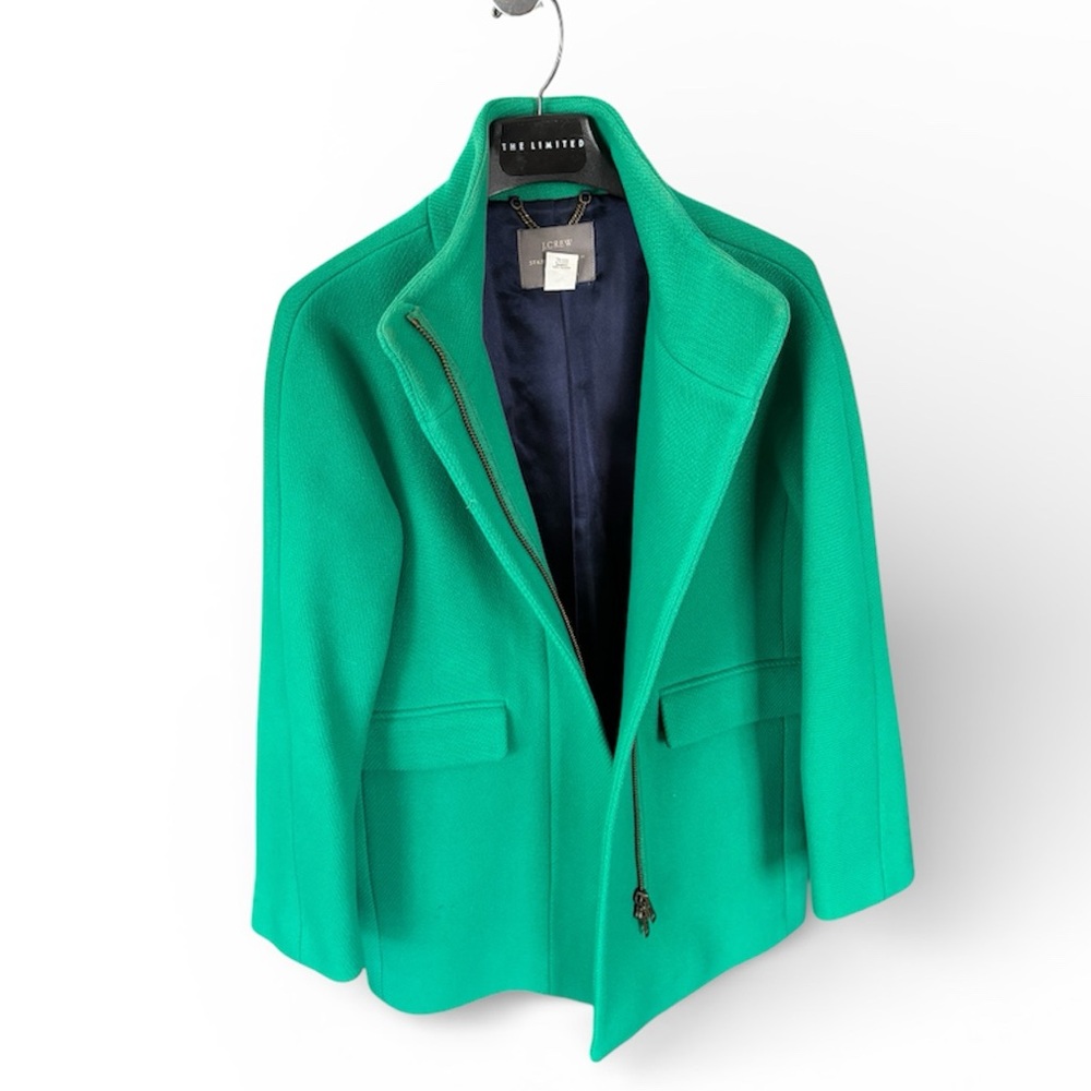 J. Crew Emerald Green Cocoon Coat